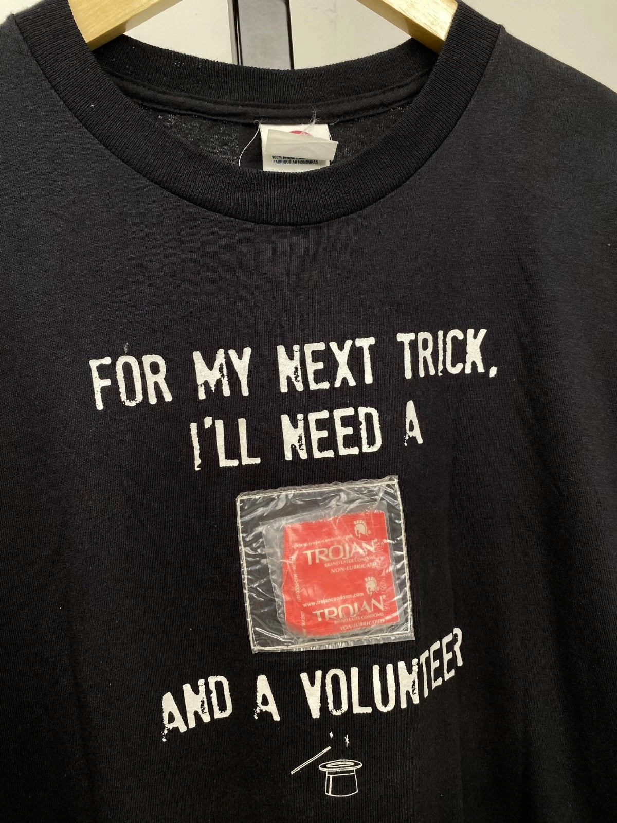 VTG Trojan Condoms Promo T-Shirt Medium M L Y2K Streetwear