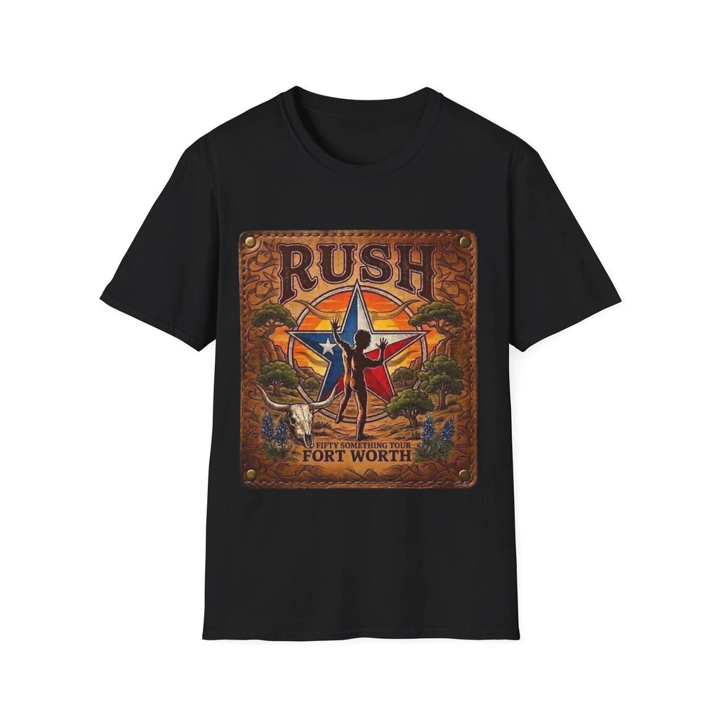 Unisex Soft Cotton T-Shirt.  Rush Fifty Something. Fort Worth Texas