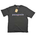 Patagonia Mens Capilene Cool Daily Graphic S/S T-shirt - '73 Text Logo: Black