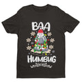 Funny Christmas T Shirt Baa Humbug Bah Parody Scrooge Sheep joke Gift Idea Dad
