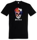 Serbia Football Skull I T-Shirt serbian Soccer Flag Banner World Championship