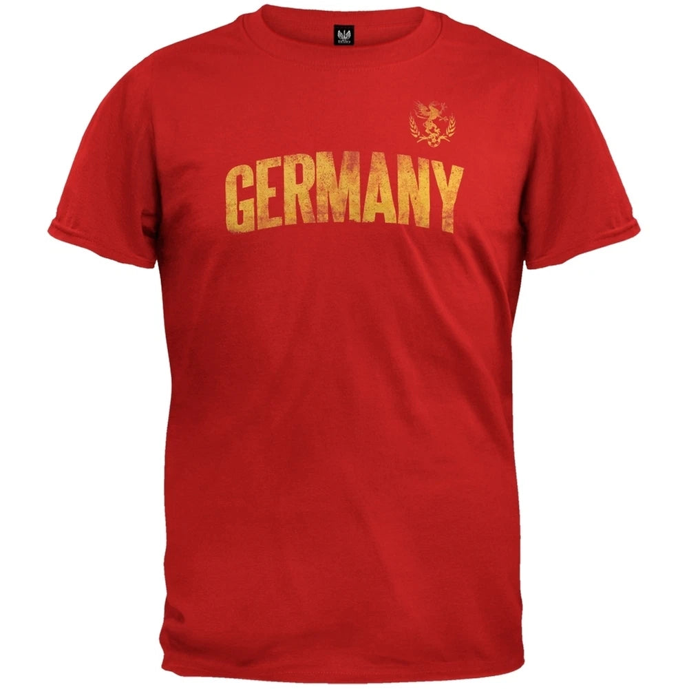 Germany Distressed Soccer Soft Adult Mens T-Shirt