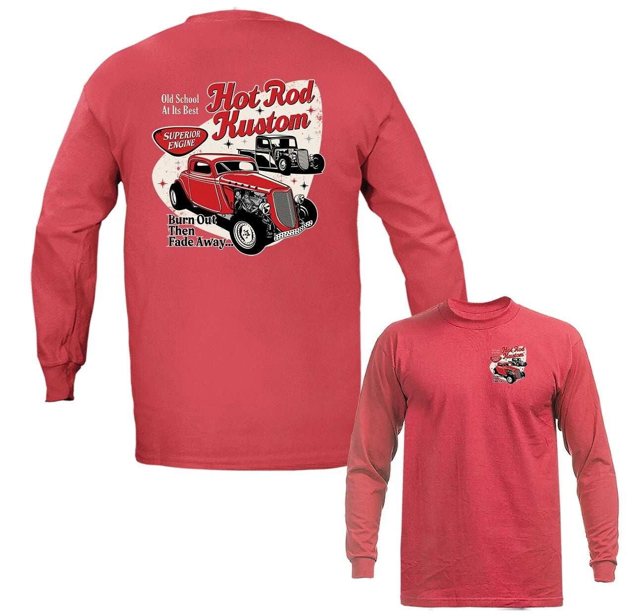 Hot Rod Kustom Classic Vintage Car Automobile Graphic Long Sleeve