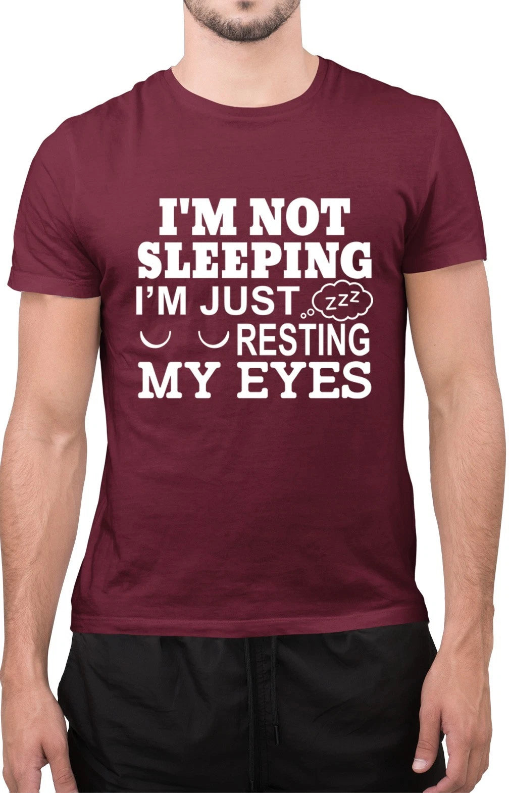 Funny I'm Not Sleeping I'm Just Resting My Eyes Sarcastic Dad T-Shirt