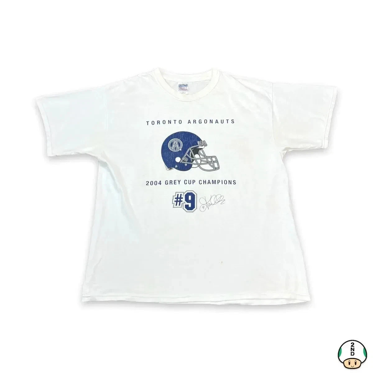 Vintage 2004 Toronto Argonauts T Shirt Mens XL White Grey Cup Champions CFL Tee