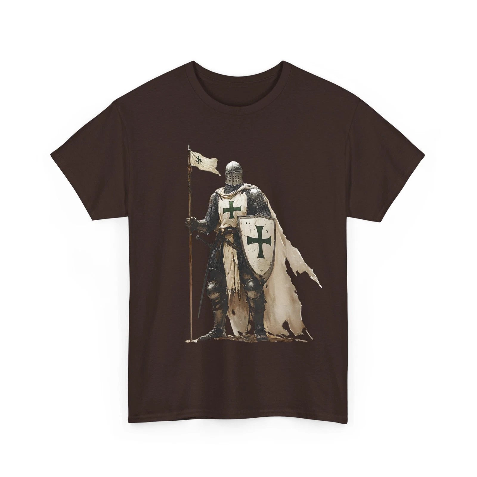 St. Lazarus Order Medieval Knight Catholic Christian Faith Heavy Cotton T-Shirt