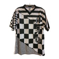 Vintage LEROY JENKINS Checkered Soccer Football Jersey M Black White tee