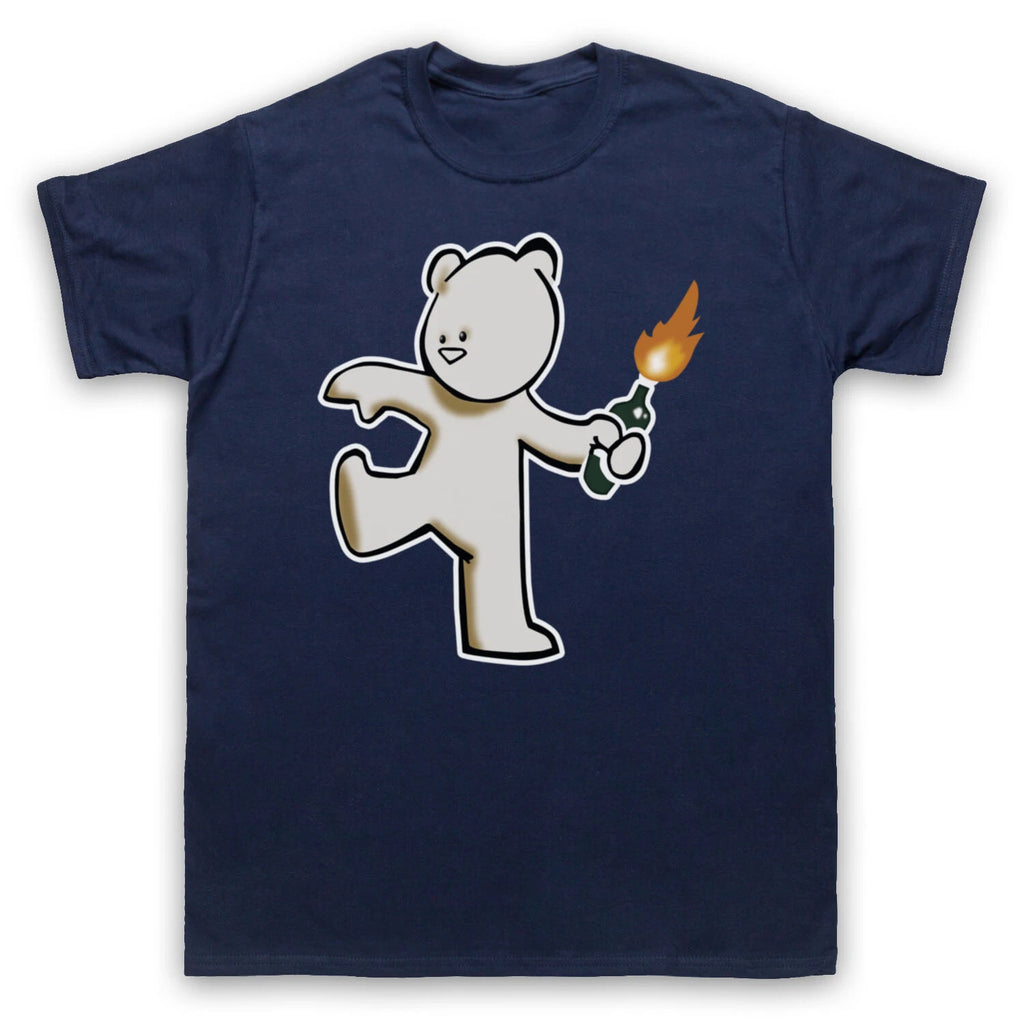 MOLOTOV TEDDY UNOFFICIAL BANKSY STREET ART GRAFFITI MENS & WOMENS T-SHIRT