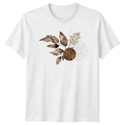 Abstract Botanical Watercolor Foliage Art T-Shirt Boho Aesthetic Botanical