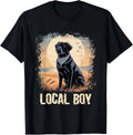 Bleached Local Boy Funny Dog Meme Black Lab Hunting Dog Gift Unisex T-Shirt