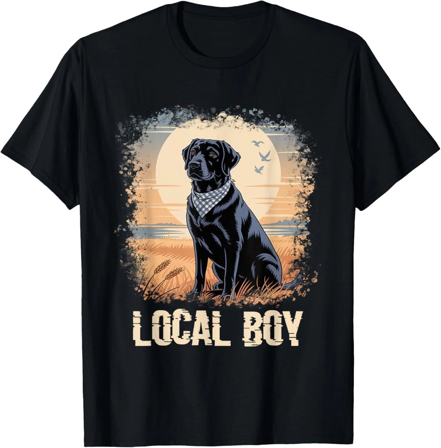 Bleached Local Boy Funny Dog Meme Black Lab Hunting Dog Gift Unisex T-Shirt