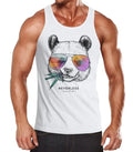 Men's Tank Top Panda Bear Print Animal Print with Sunglasses Fashion