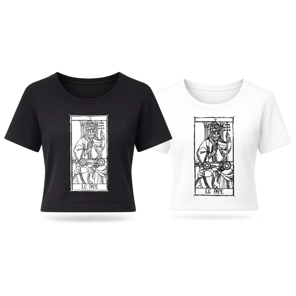 Le Pape Tarot Women's Premium Organic Cotton Boxy EarthPositive Vegan T-Shirt