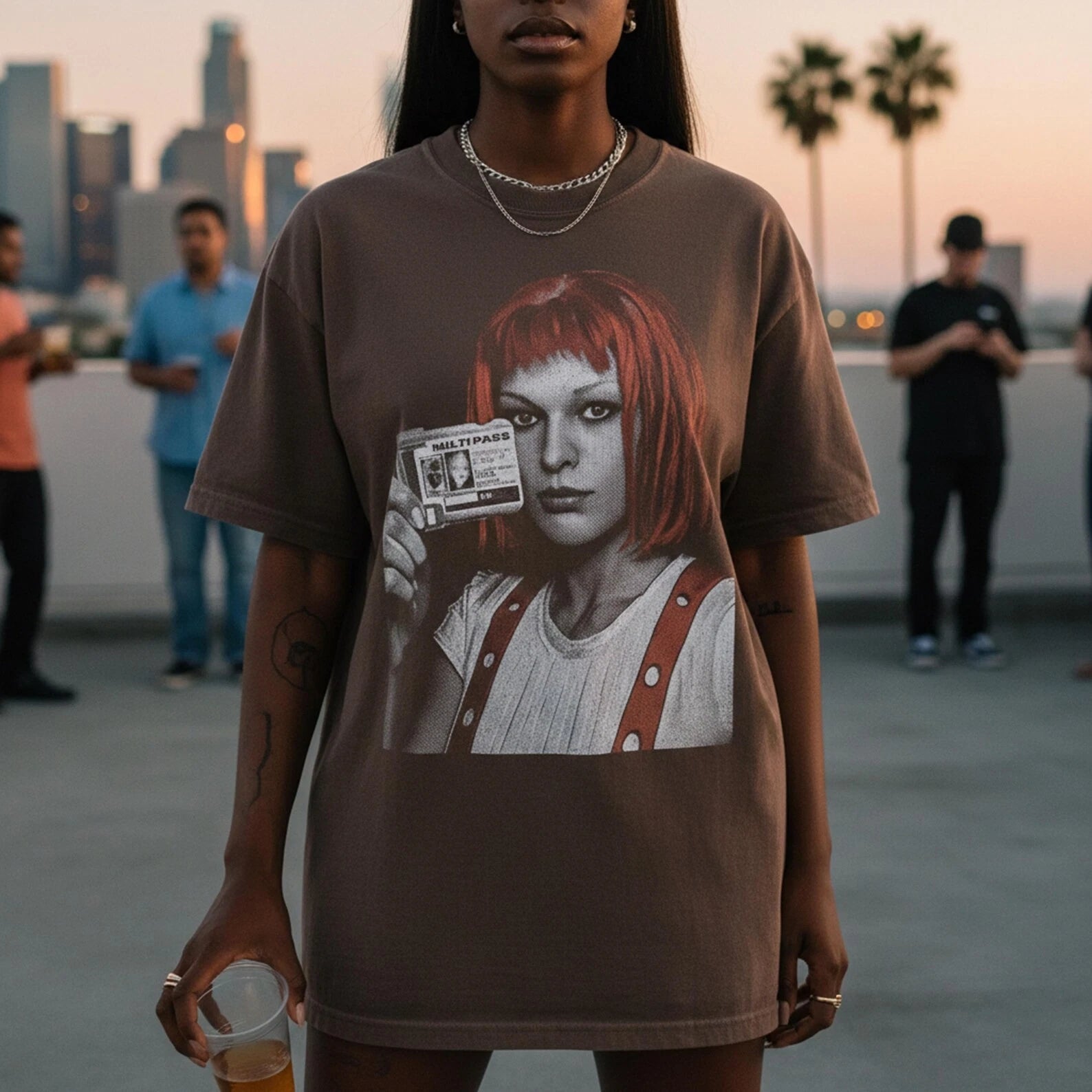 Fifth Element Shirt Leeloo Dallas Multipass Tee 90s Sci Fi Movie Gift S-4XL