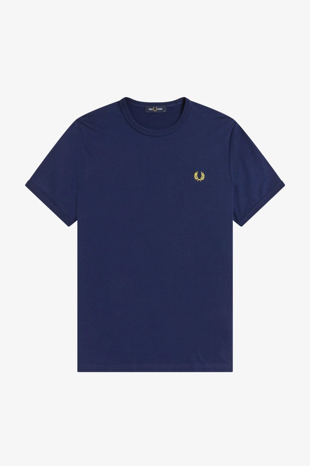 🔵Fred Perry Cotton Plain Ringer T-Shirt M3519 Navy Blue 215 Mens New SS26