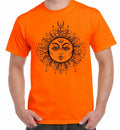 Boho Sun Hipster Tattoo Large Print Men's T-Shirt