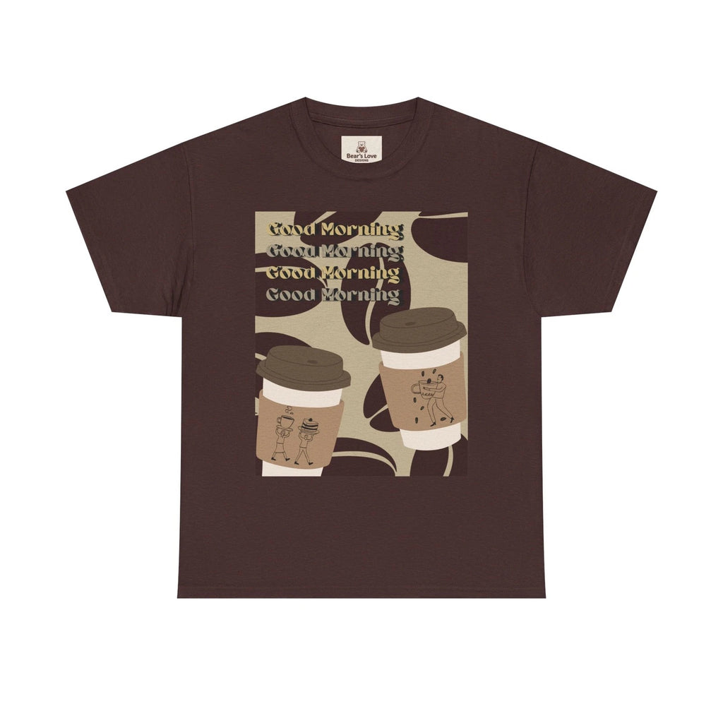 Good Morning Coffee Cups T-Shirt | Retro Caffeine Graphic Tee