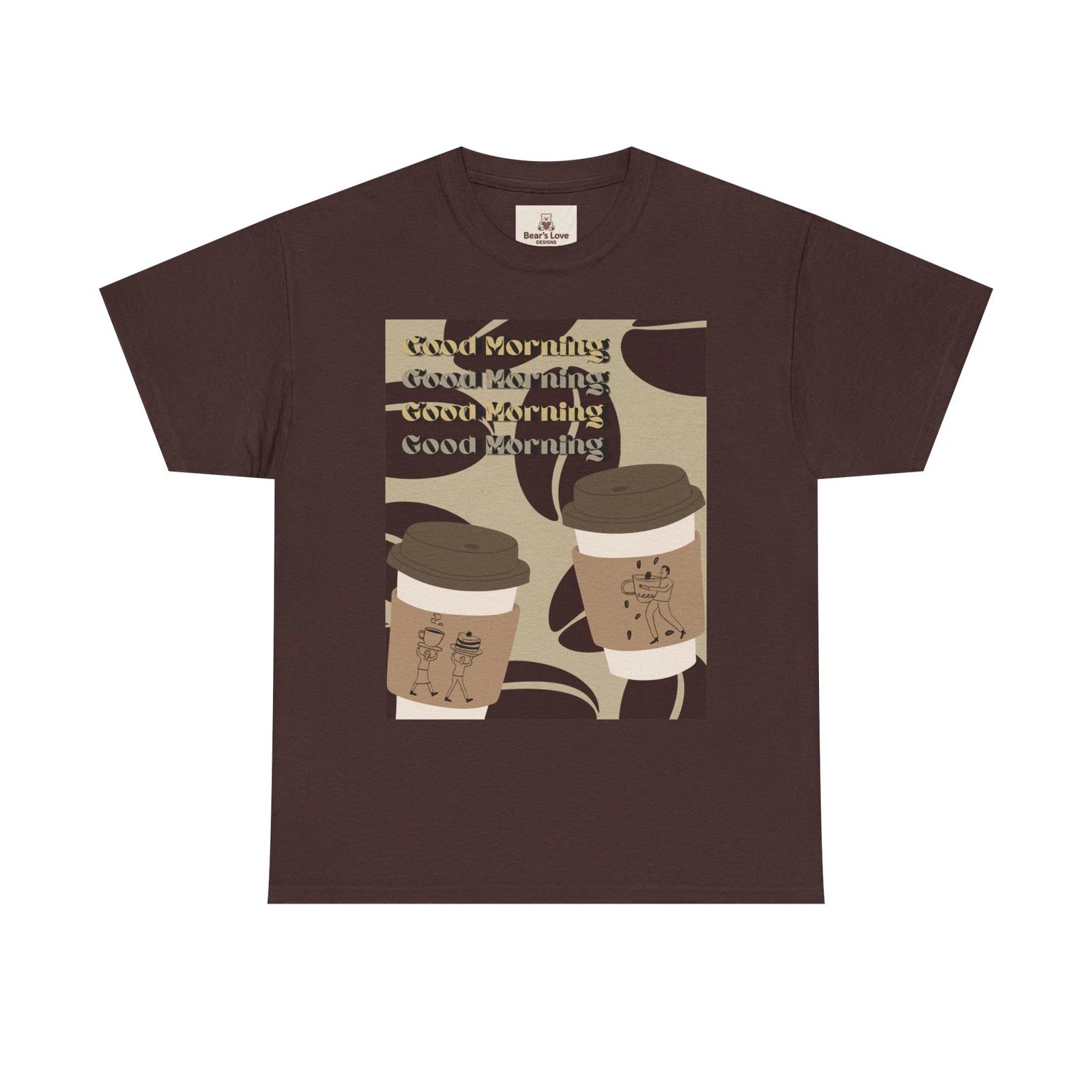 Good Morning Coffee Cups T-Shirt | Retro Caffeine Graphic Tee