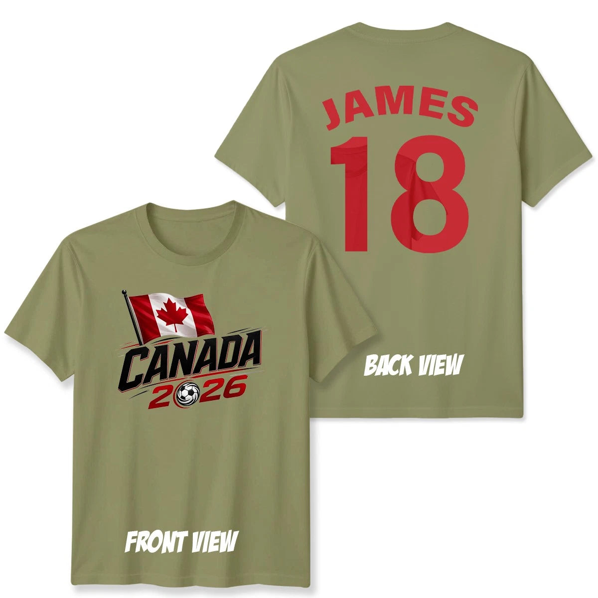 Canada Personalized Custom Name And Number Unisex T Shirt Football Fan Top