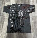 Apprime 84th AOP Y2K Style Grunge Dragon Shirt Sz M Street Wear