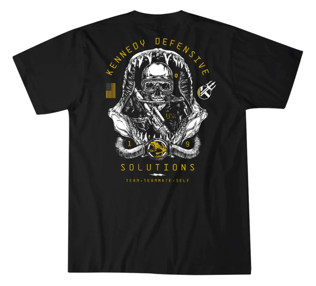 Howitzer Style Men's T-Shirt KENNEDY DEFENSE Military Grunt MFG Black S-4XL