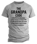 Grandpa Code T-Shirt – Funny Rules Tee for Grandfathers – Humor Graphic Shirt
