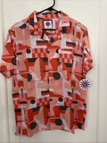 New RVCA Artist Network Graphic Street Style Designer Button Font Shirt Size M