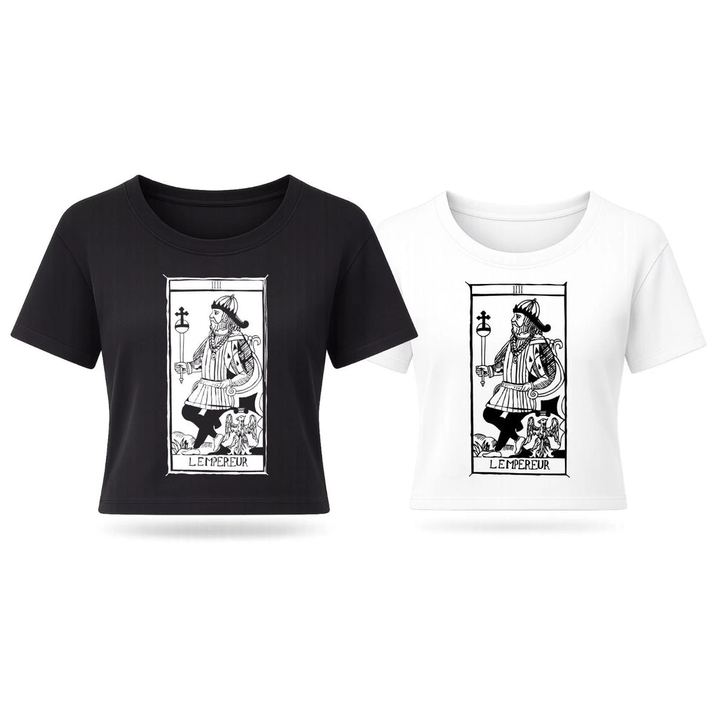 Women's L'Empereur Tarot T-Shirt Organic Cotton Premium Boxy TAROT Emperor