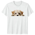 Cute Peeking Puppy Dog T-Shirt Dog Lover Animals Birthday Gift For Him And Her