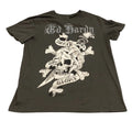 Ed Hardy Death Or Glory Skull Rhinestone Charcoal T-Shirt Mens Large Grunge