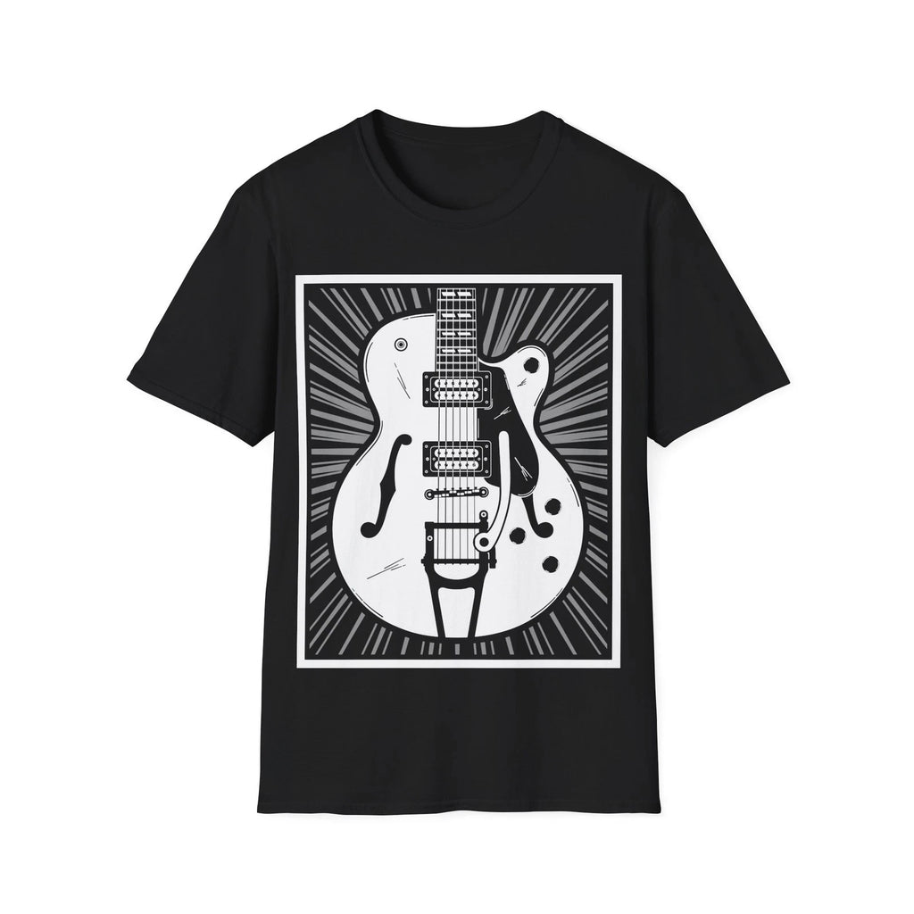 Retro Guitar T-Shirt, Guitarist Tee, Guitar Player Gift, Rock Fan Regular Top