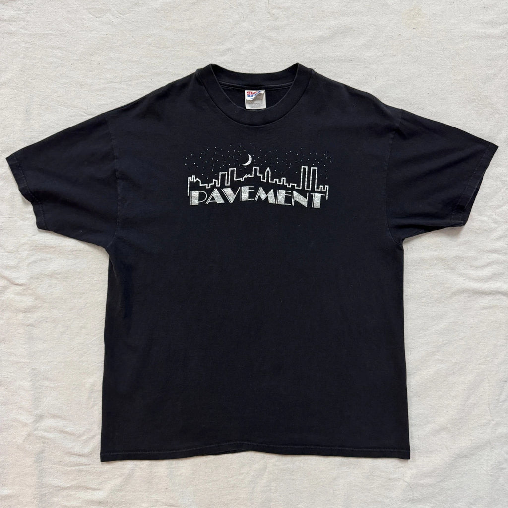 Vintage 90s Pavement Skyline Stephen Malkmus Sonic Youth T Shirt XL Black Band