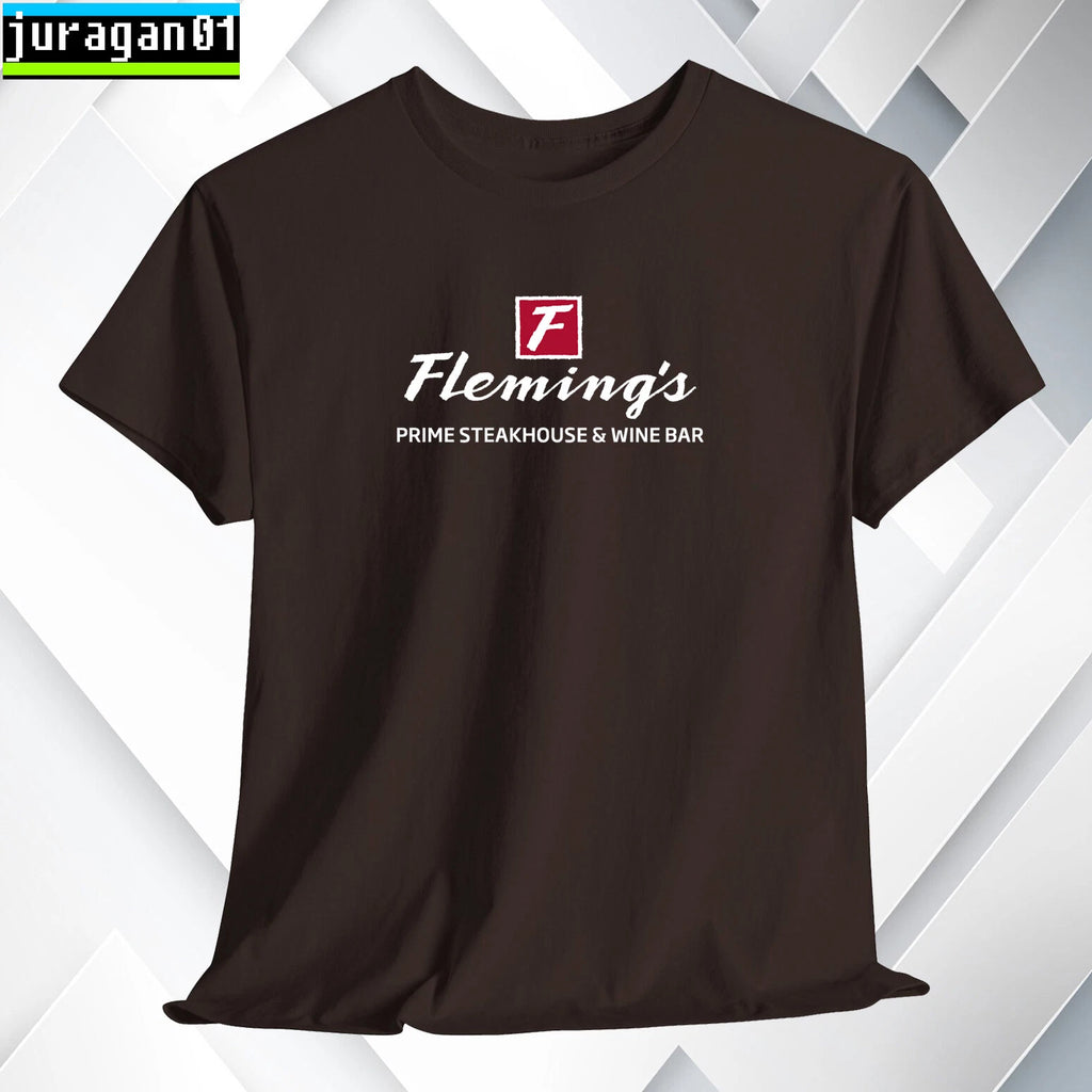 Fleming's Prime Steakhouse T-Shirt Logo Many Colors Size S to 5XL Made in USA