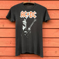 Vintage 80s AC/DC Angus Young Band T-Shirt Adult Size XS