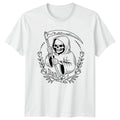 Grim Reaper Floral Goth T-Shirt Dark Art Gothic Birthday Gift For Him And Her