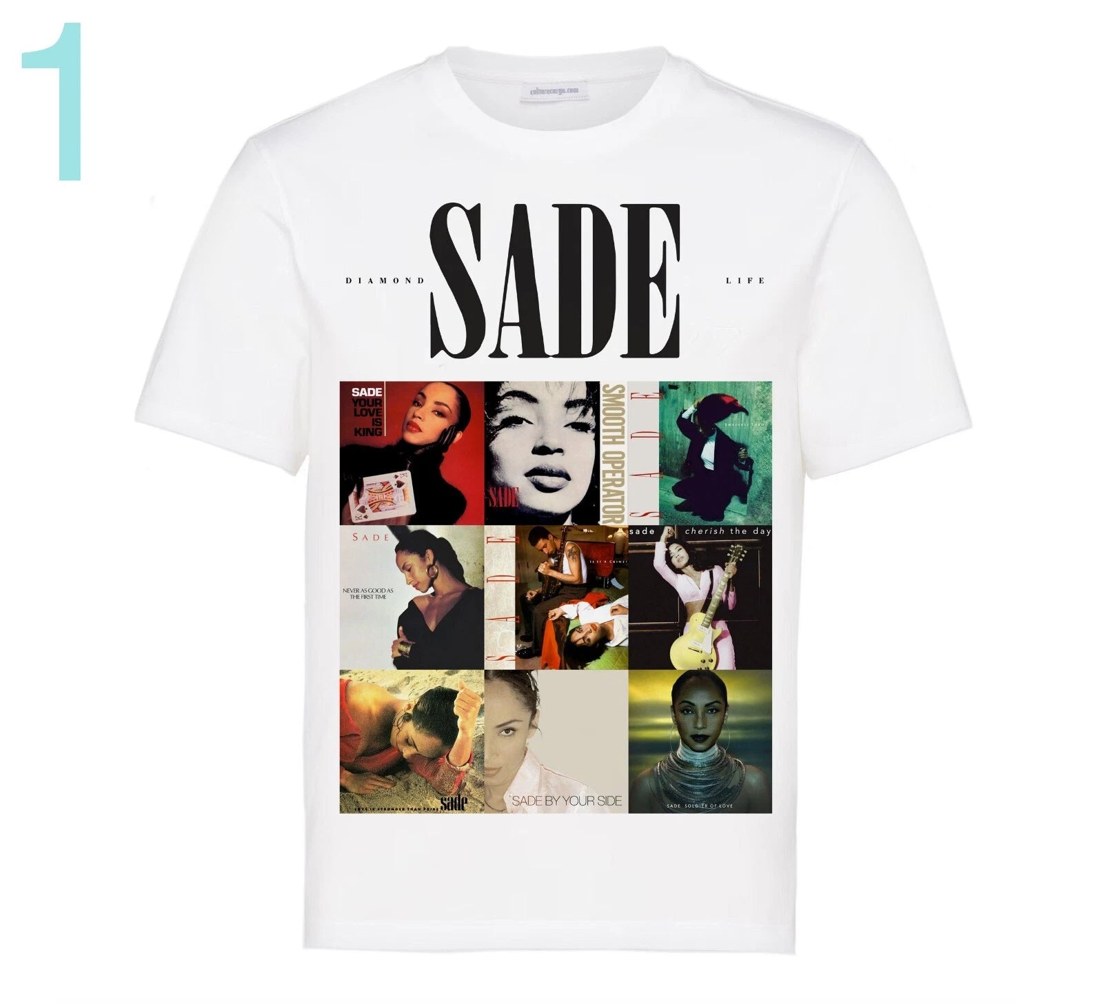 Sade -  Sophisticated Smooth 1980s UK Soul Tshirt, Paradise, Diamond Life