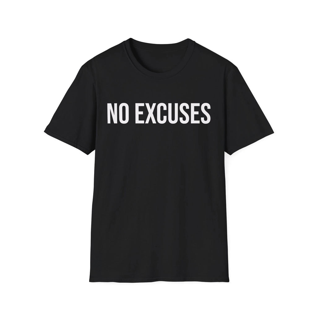No Excuses Shirt Gym Workout Motivation Discipline Fitness T-shirt