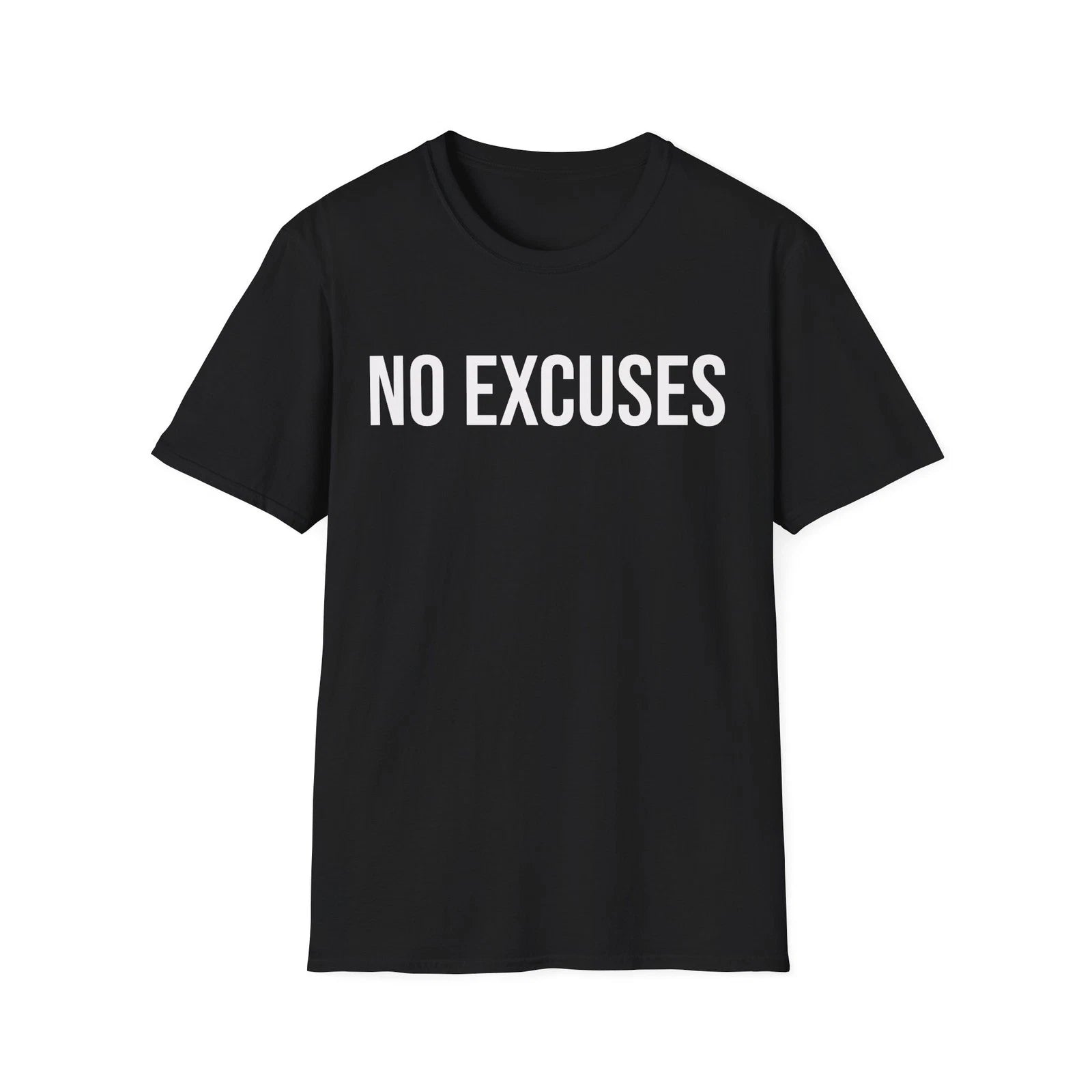 No Excuses Shirt Gym Workout Motivation Discipline Fitness T-shirt