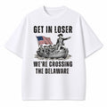 Funny George Washington Crossing The Delaware Patriotic Meme T-Shirt All Size