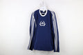 Vintage Adidas Mens Large Spell Out Striped Long Sleeve Soccer Football Jersey