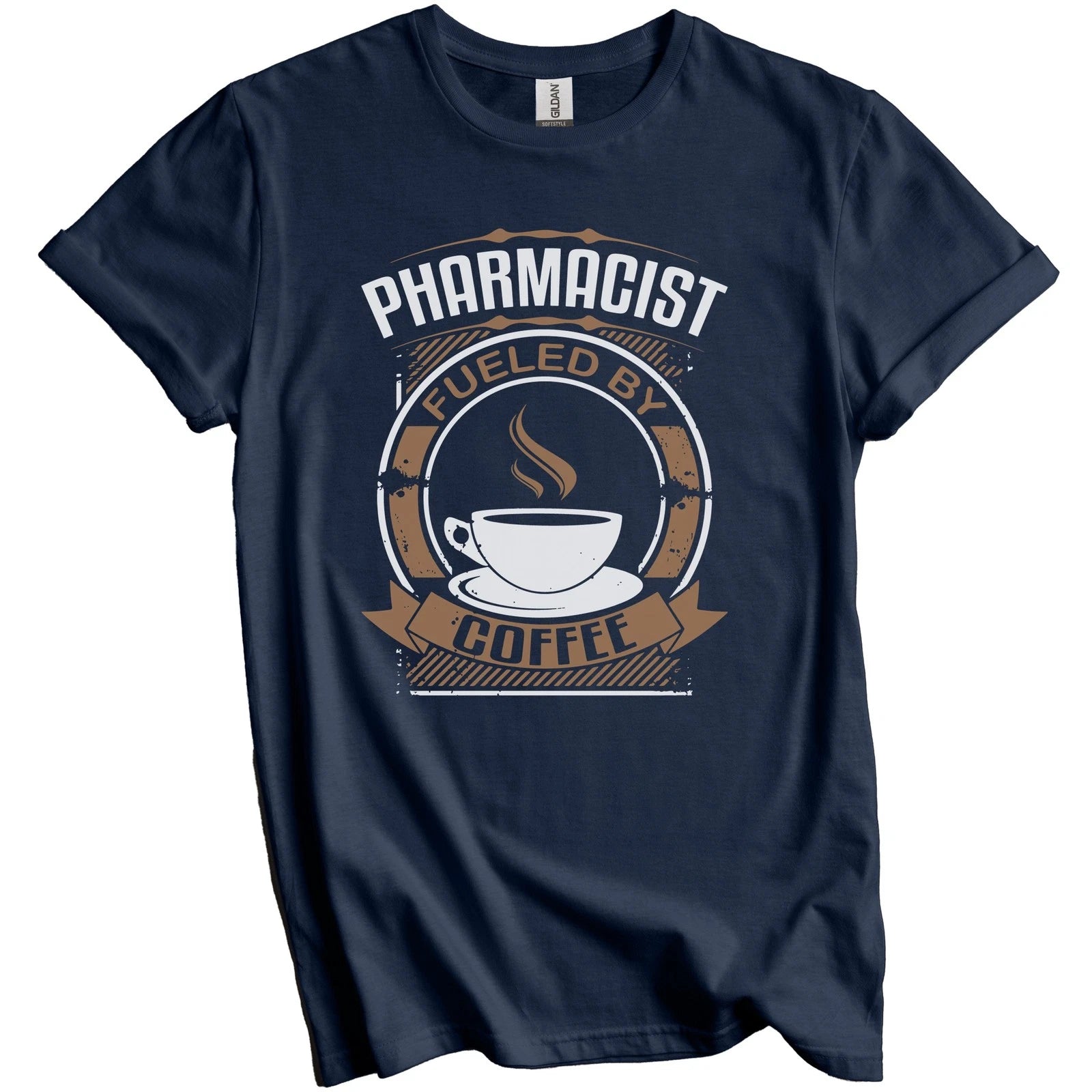 Pharmacist Fueled By Coffee Funny Graphic T-Shirt
