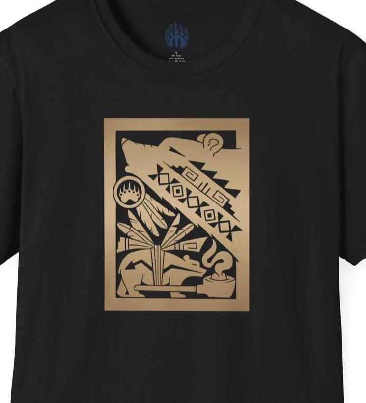 Hopi Bear Spirit Tee Authentic Native American Art Fred Gold Jewelry Graphic
