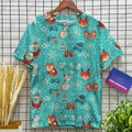 Corsola Santa Claus Blue Tshirt, Tree Christmas Kawaii Tshirt,  Anime Design Tsh