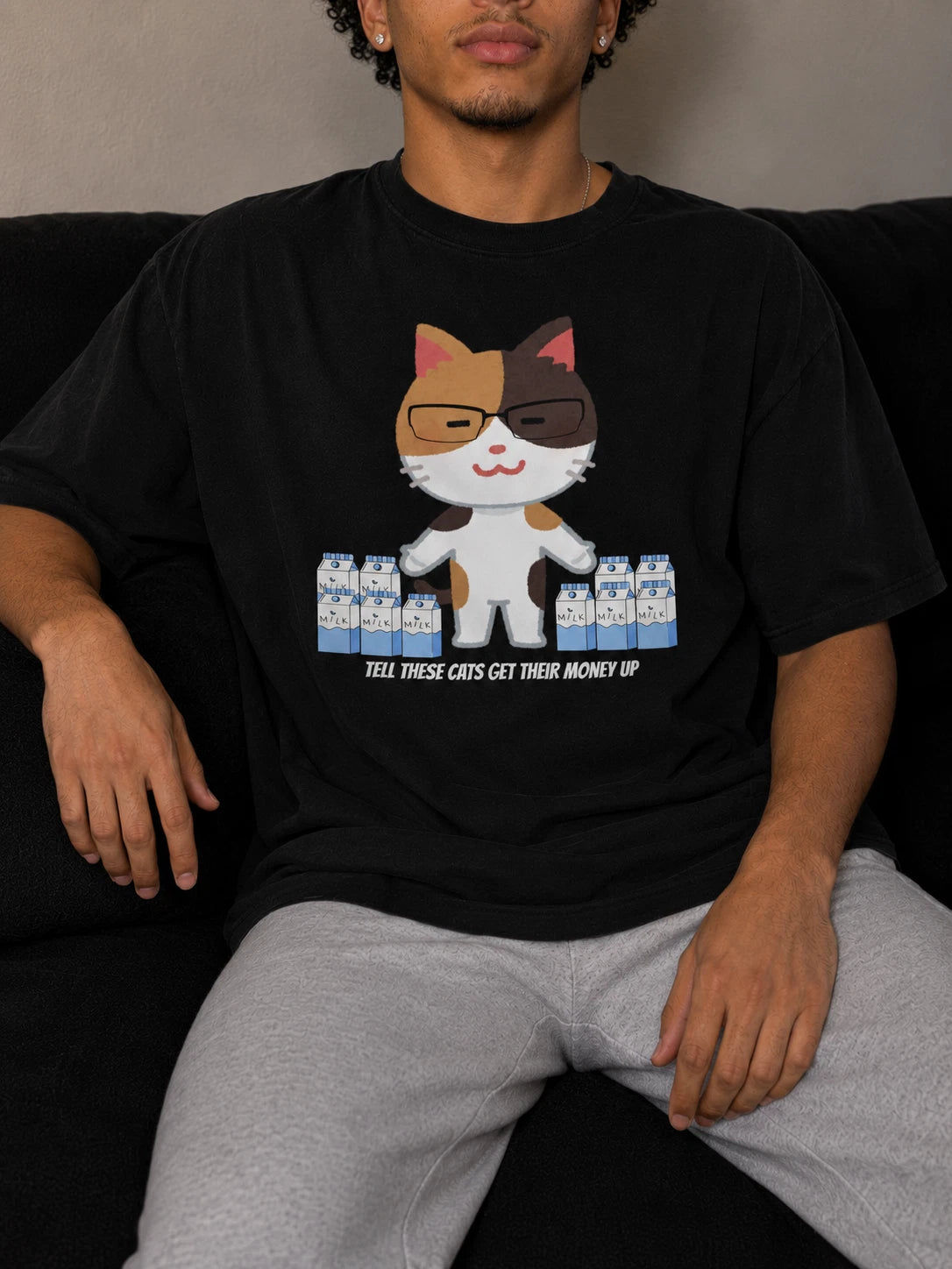 Tell These Cats Shirt Funny T-Shirts Men Graphic Meme Shirt Funny Shirt For Men