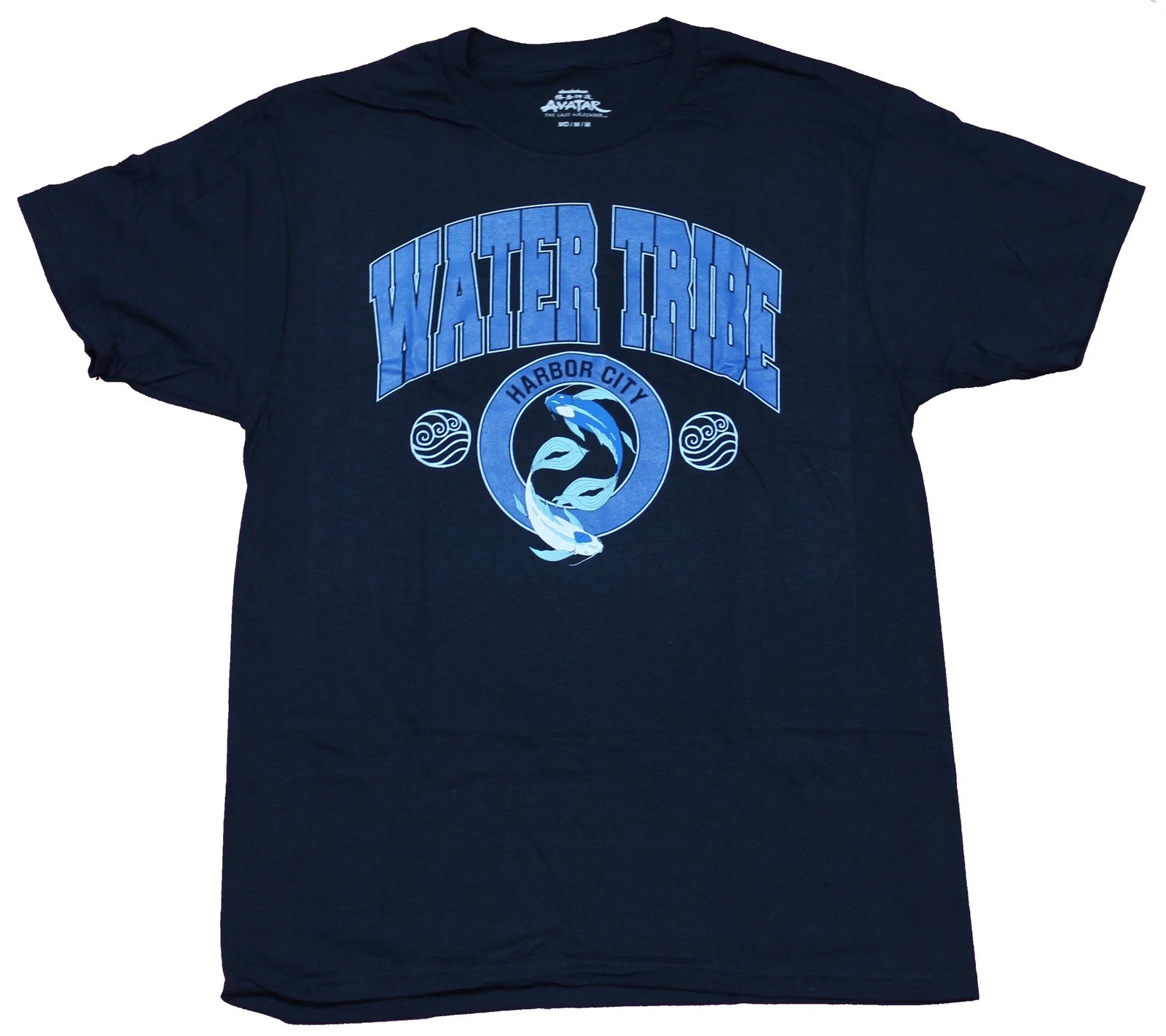Avatar the Last Airbender Adult New T-Shirt - Water Tribe Harbor City Logo Front