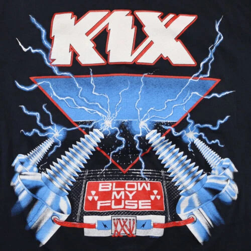 Vintage 1989 Kix Blow My Fuse Tour Short Sleeve Black Men