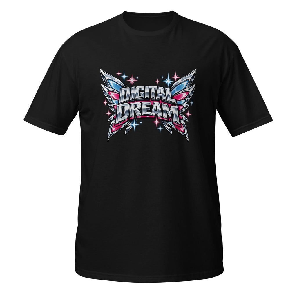 Digital Dream Shirt Y2K Chrome Butterfly Aesthetic Neon Graphic Tee