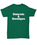 Cute Irish Shirt Shamrocks and Shenanigans Funny Mum Gift Irish Father Tee
