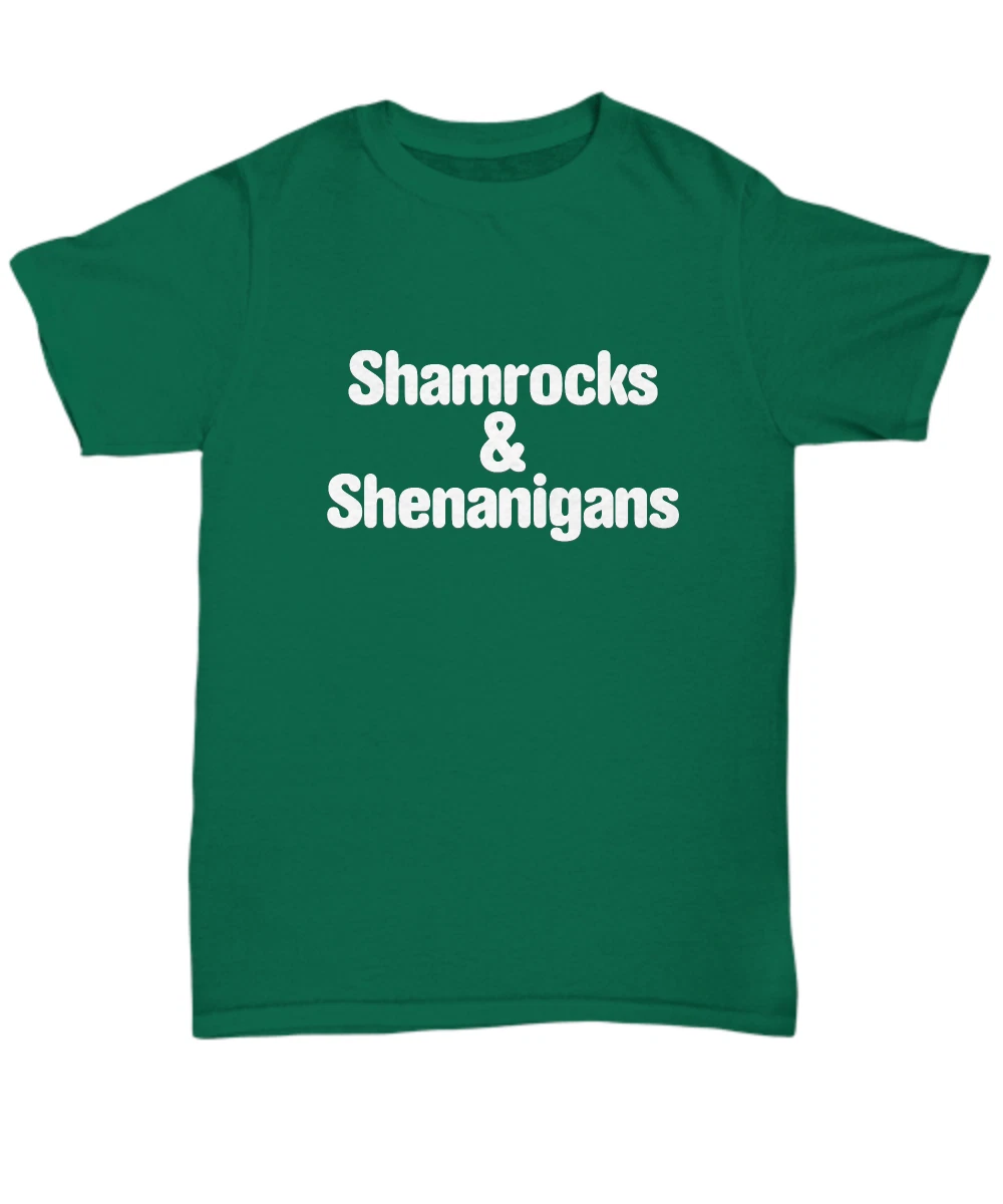 Cute Irish Shirt Shamrocks and Shenanigans Funny Mum Gift Irish Father Tee