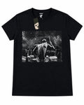 Men’s Black Graphic T-Shirt Drummer Concert Print Streetwear Short Sleeve Tee